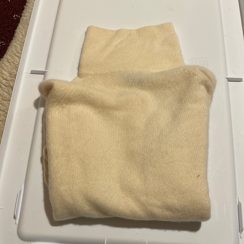 Cream Cashmere 111 State Mock Neck Sweater